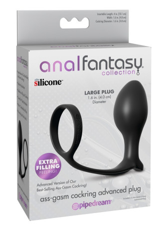Ass-Gasm Cock Ring Advanced Plug